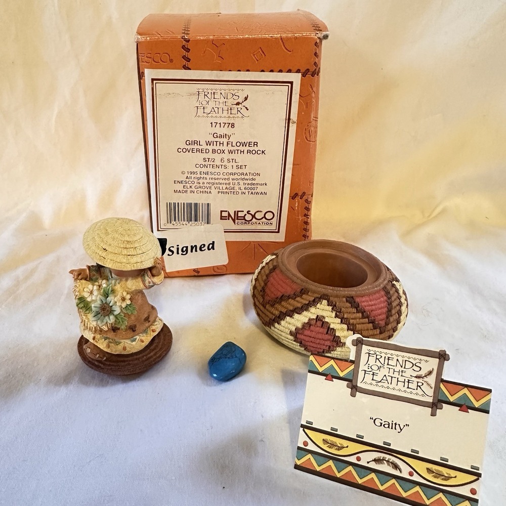 Signed  Friends of the Feather "Gaiety" Figurine #171778 w/Box 1995 Enesco